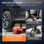Macaco Elétrico Multifuncional + Chave de Impacto Elétrica! 1 Ano de Garantia